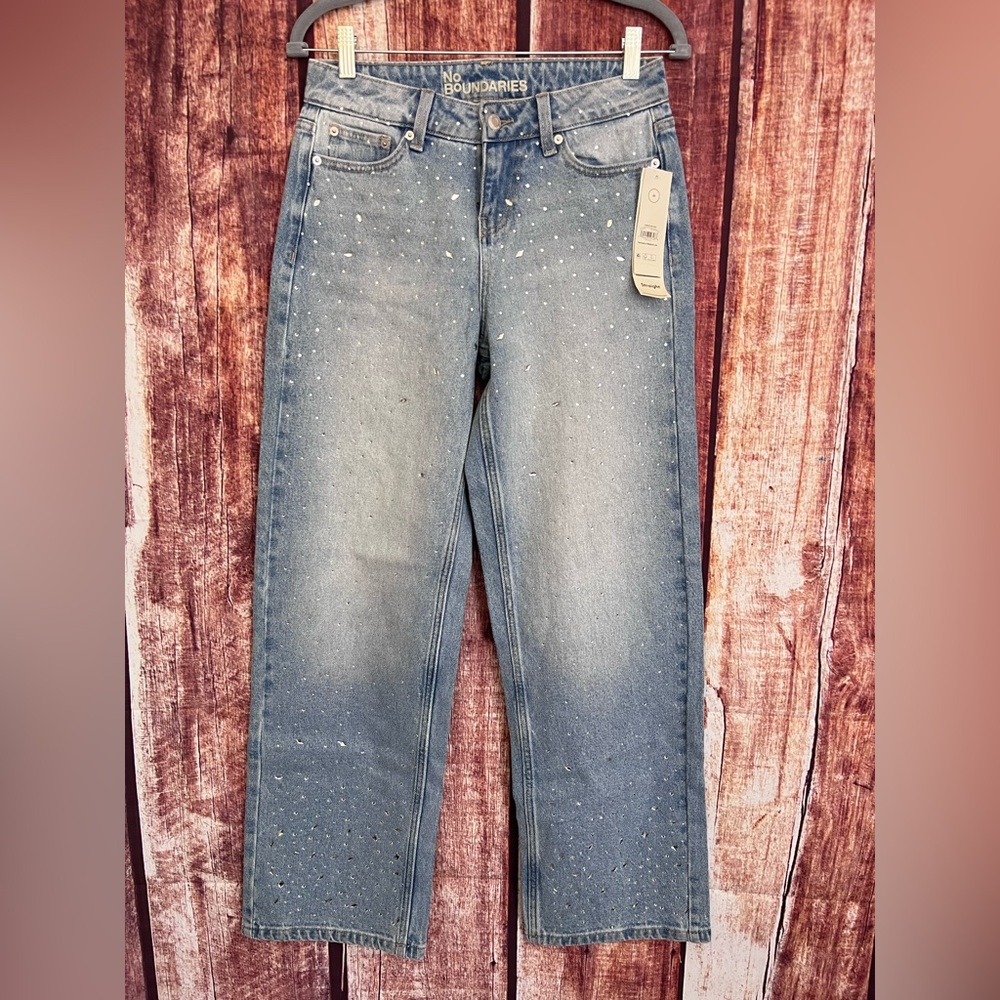No Boundaries | NWT Rhinestone Straight Leg Jeans